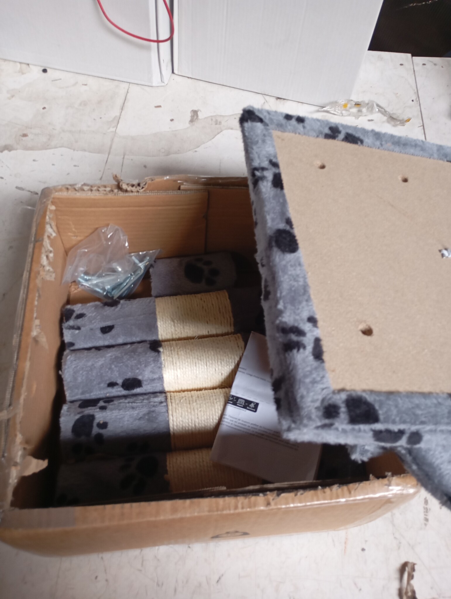 vidaXL Kattenkrabpaal met sisal krabpalen 65 cm pootafdrukken grijs