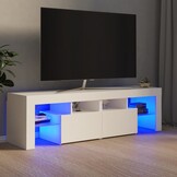vidaXL TV-meubel Wit met LED | 67% Korting