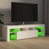 vidaXL TV-meubel Wit met LED | 67% Korting