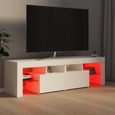 vidaXL TV-meubel Wit met LED | 67% Korting
