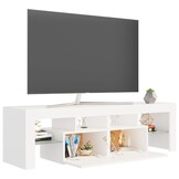 vidaXL TV-meubel Wit met LED | 67% Korting