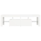 vidaXL TV-meubel Wit met LED | 67% Korting