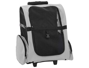 vidaXL Huisdierentrolley 3-in-1 - Grijs - 39% Korting!