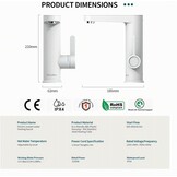 Elektrische Directe Warmwaterkraan Badkamer - Digitaal, Wit (47% Korting!)