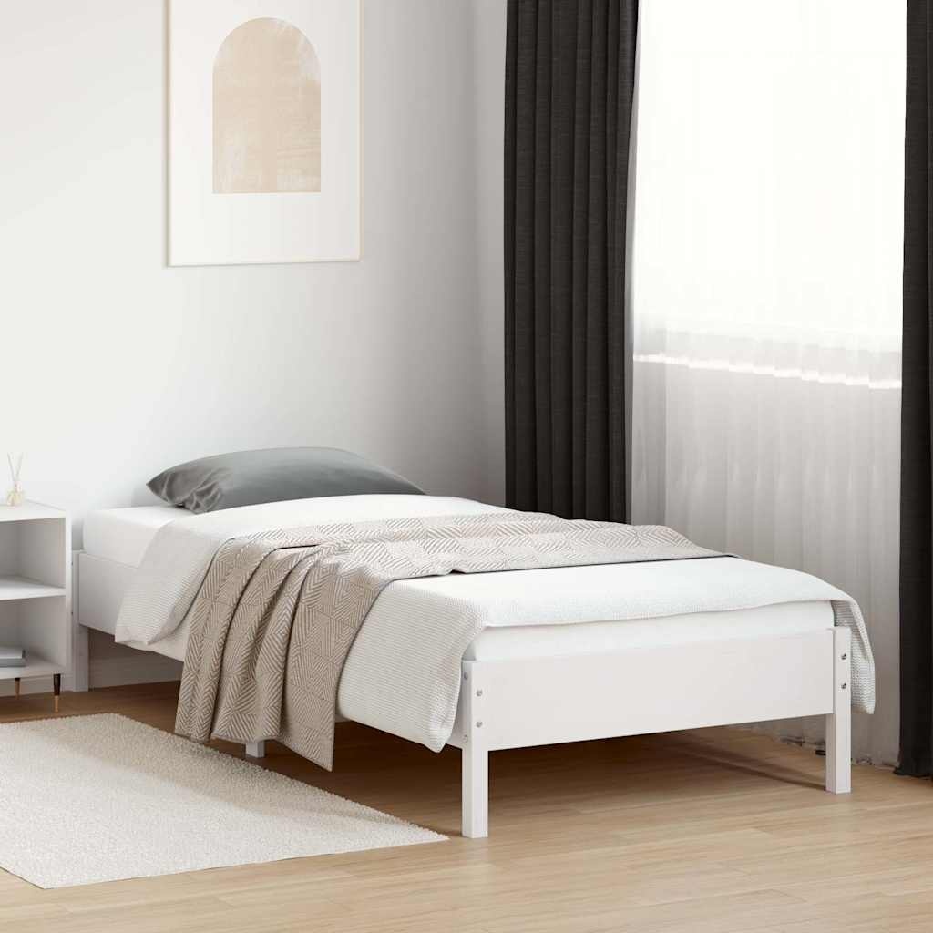 VidaXL Massief Grenen Bedframe Wit 140x200cm - 40% Korting