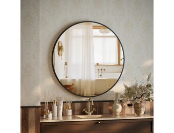 BEAUTYPEAK Ronde Spiegel Zwart 46cm - 54% Korting!
