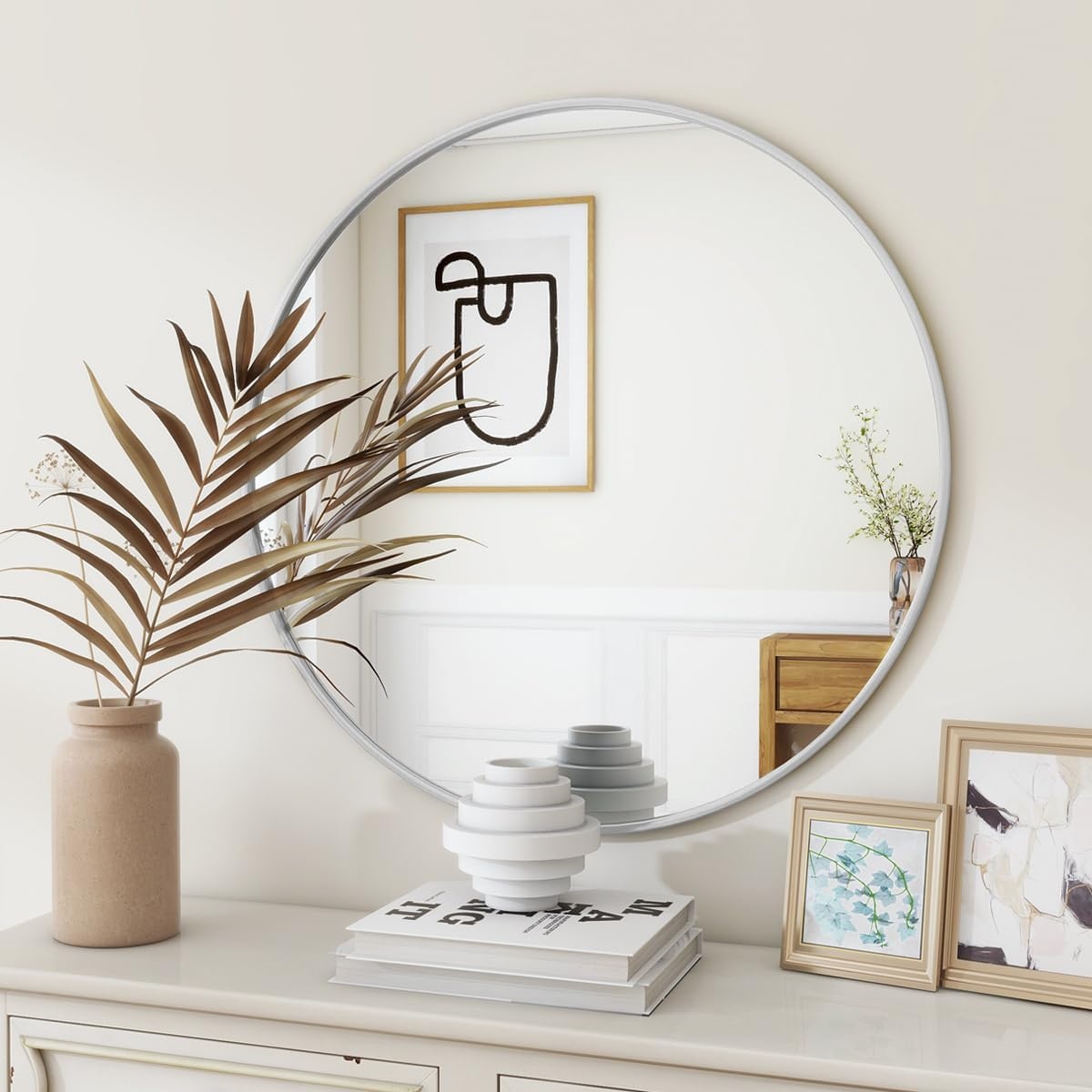 BEAUTYPEAK Ronde Spiegel Zwart 46cm - 54% Korting!