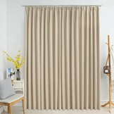 VidaXL Verduisterend Gordijn 290x245 cm Beige - 30% Korting!