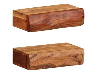 vidaXL Wandschappen 2 st. Massief Acaciahout - 33% Korting!