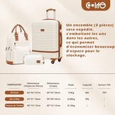 COOLIFE Reiskoffer Set Grijs/Roze - 8% Korting