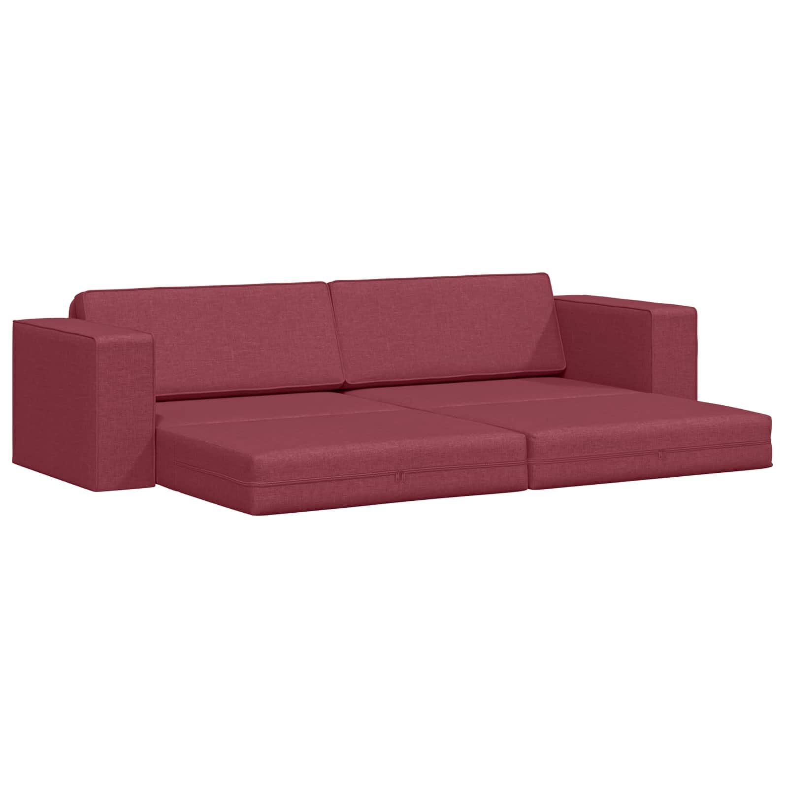 VidaXL Vloersofa Bed Wijnrood - 35% Korting!