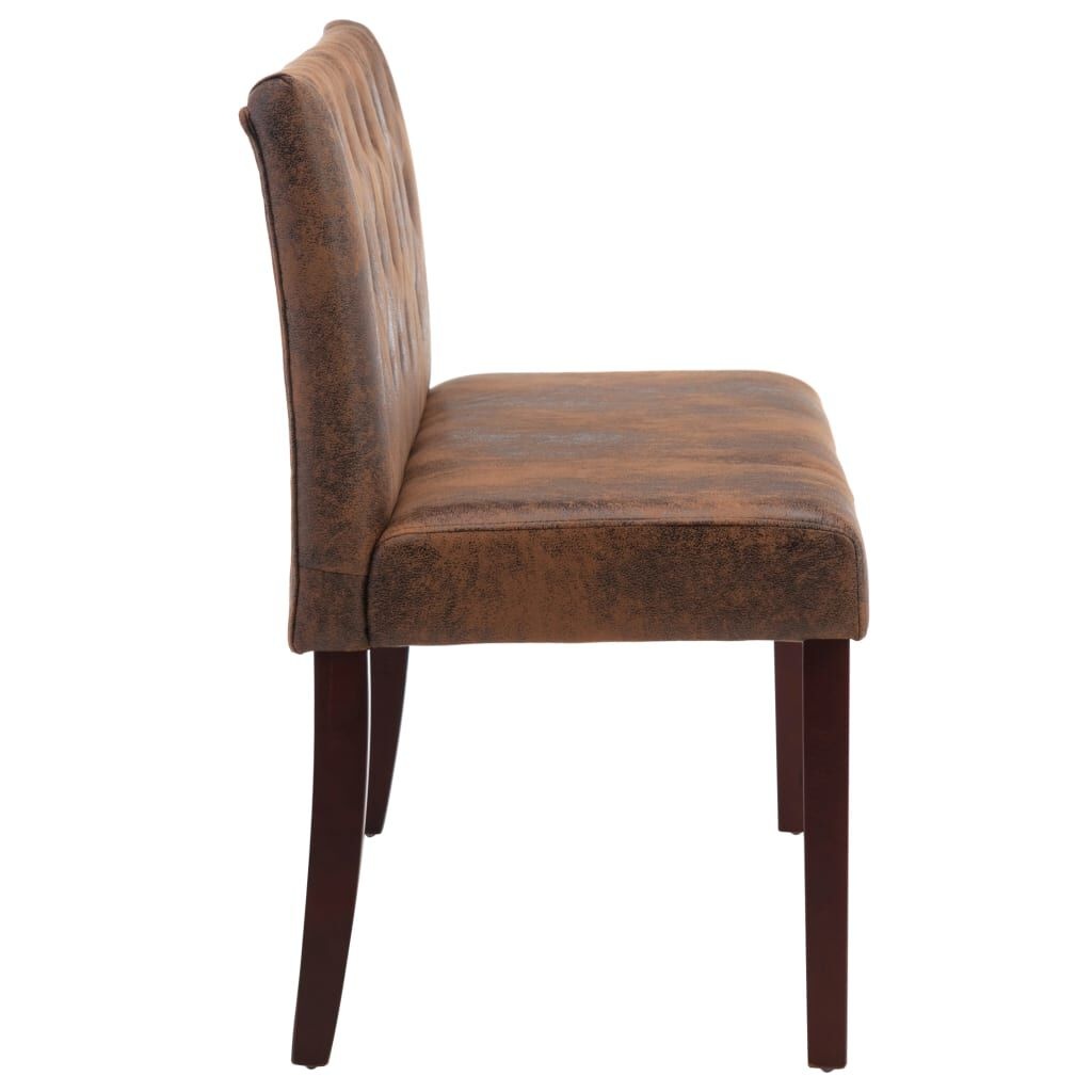 VidaXL Bankje 120cm Kunstsuède Bruin - 54% Korting!