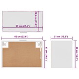 vidaXL Hangkast Lyon Wit - 31% Korting!