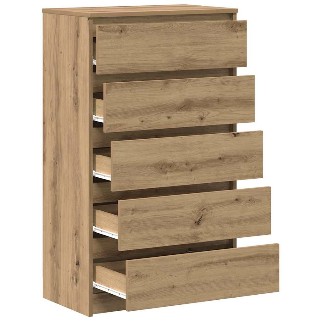 VidaXL Ladekast 60x36x103cm Bewerkt Hout Artisanaal Eiken - 33% Korting!
