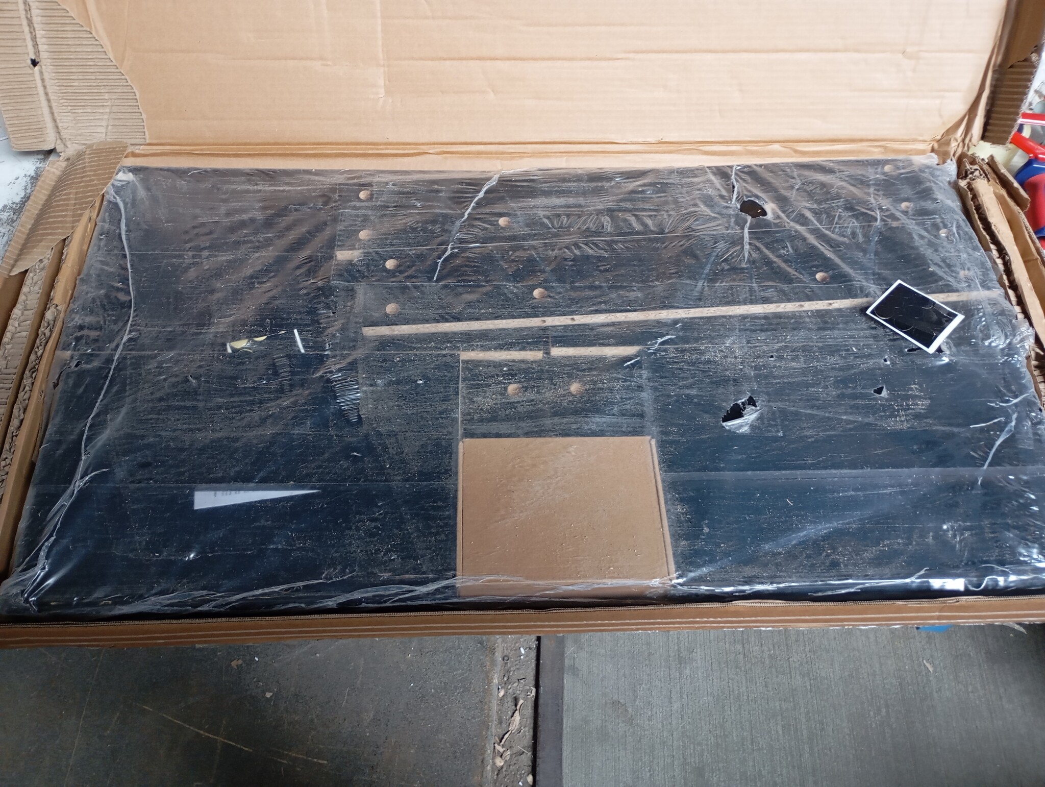 vidaXL Salontafel bewerkt hout zwart - 52% Korting