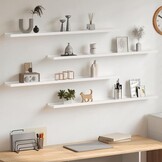 vidaXL Wandschappen (4 st) - 100cm Wit - 67% Korting