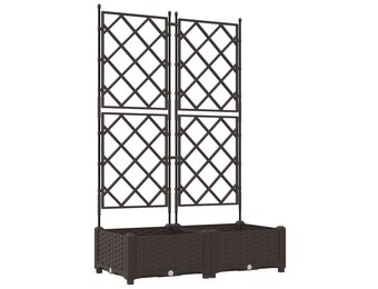 vidaXL Tuindruppel met Trellis - Bruin 32% Korting