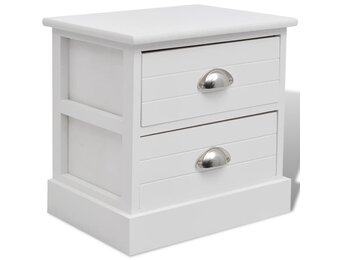 vidaXL Nachtkastje Franse Stijl Wit - 27% Korting
