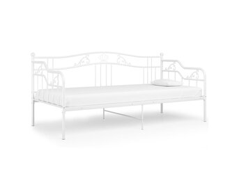 VidaXL Slaapbankframe Metaal Wit 90x200 cm | -34%
