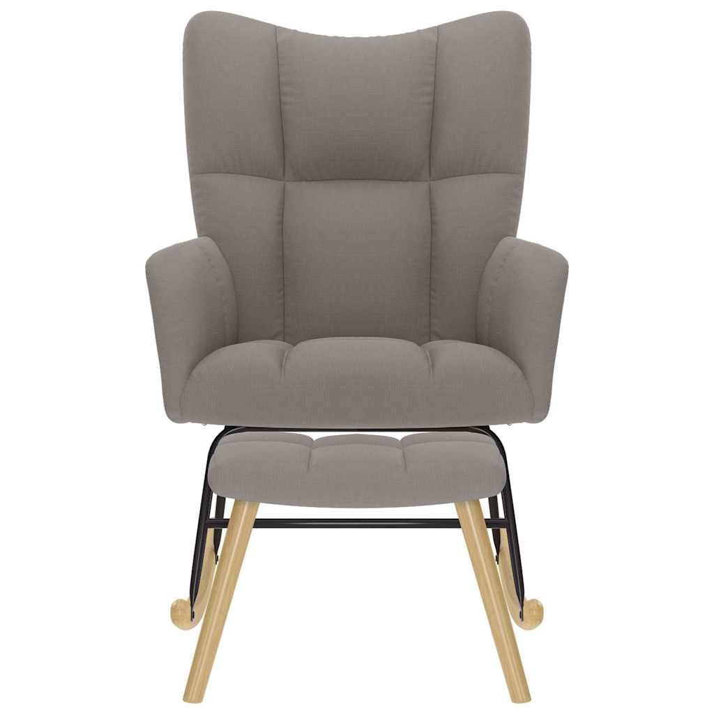 VidaXL Schommelstoel met Voetenbank, Taupe - 54% Korting!