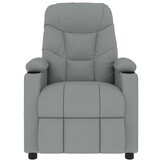 vidaXL Massagestoel stof lichtgrijs