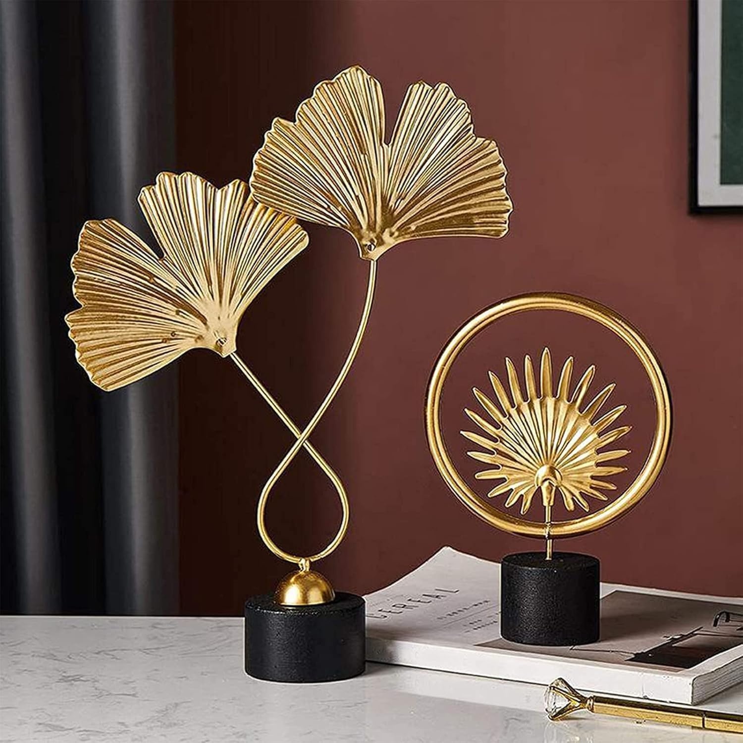 Gouden Ginkgo Blad Sculptuur - 26% Korting
