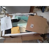 326846 vidaXL Nachtkastje LED 45x35x67 cm bewerkt hout hoogglans zwart