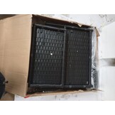 vidaXL Tuintafel met parasolgat 55x55x46,5 cm poly rattan zwart