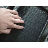 vidaXL Tuintafel met parasolgat 55x55x46,5 cm poly rattan zwart