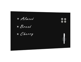 vidaXL Magneetbord Glas Zwart 120x60cm - 34% Korting
