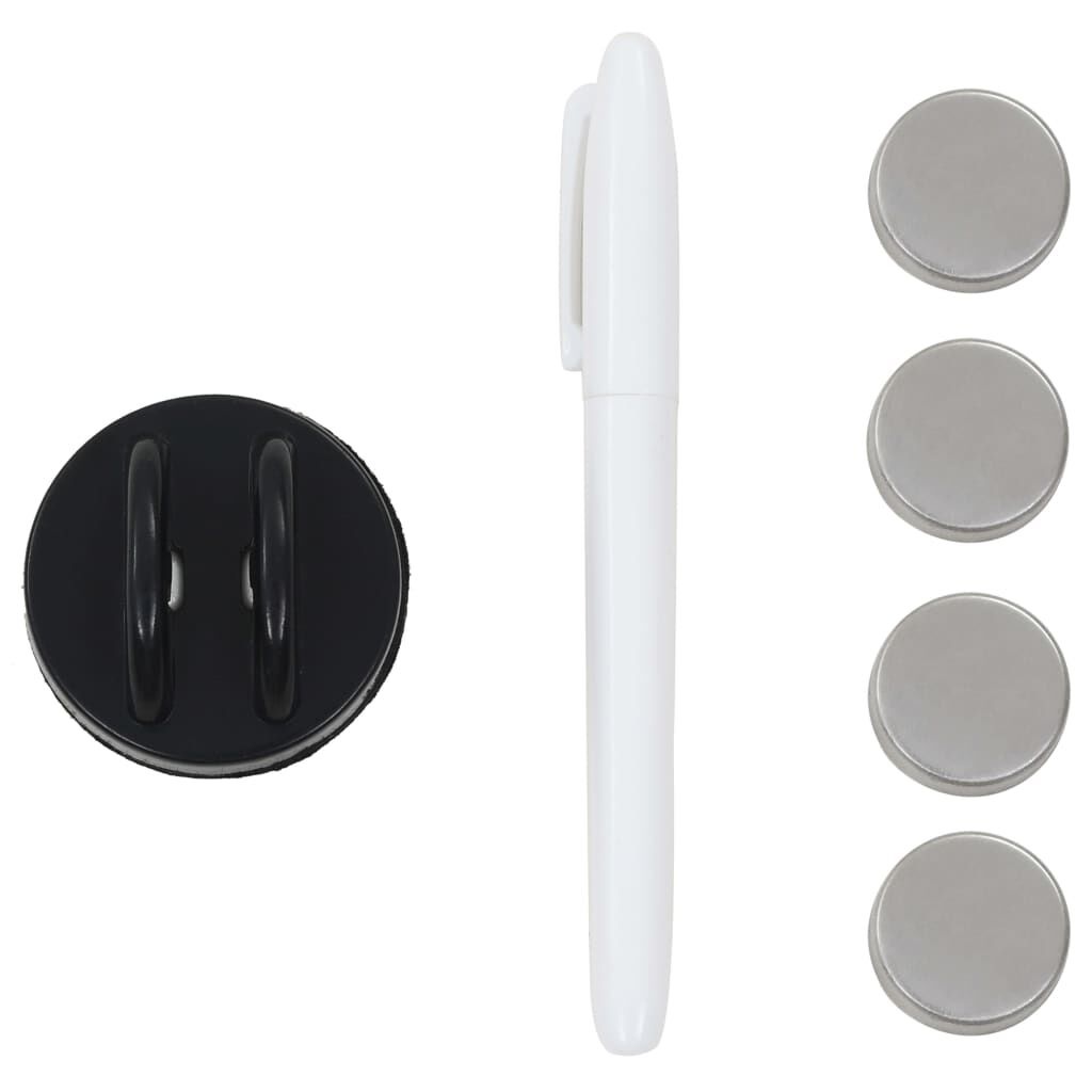 vidaXL Magneetbord Glas Zwart 120x60cm - 34% Korting