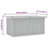 vidaXL Tuinbox 129x67x65 cm Grijs - 33% Korting!