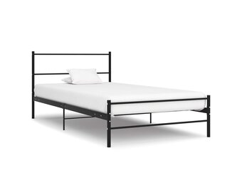 vidaXL Bedframe Metaal Zwart 90x200 cm - 53% Korting!