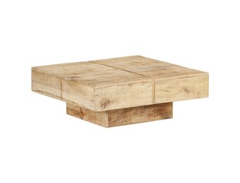 vidaXL Salontafel 80x80x28 cm massief mangohout