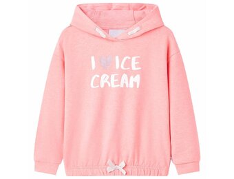 Kindertrui met capuchon, felroze - 19% Korting!