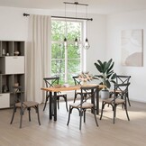 vidaXL Salontafelpoten Staal Zwart - 2 stuks - 28% Korting