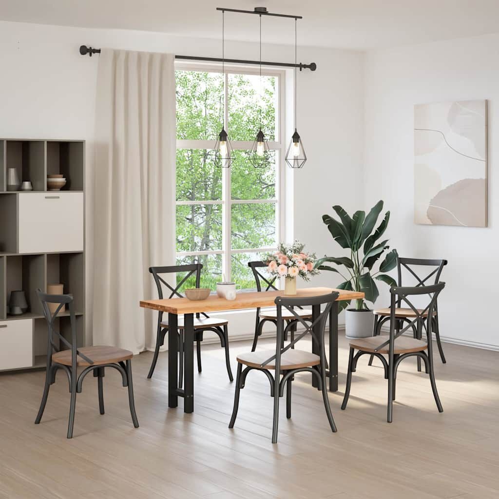 vidaXL Salontafelpoten Staal Zwart - 2 stuks - 28% Korting