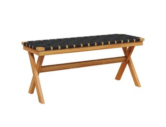 VidaXL Tuinbank Massief Acaciahout & Zwart - Nu 28% Korting!