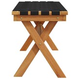 VidaXL Tuinbank Massief Acaciahout & Zwart - Nu 28% Korting!