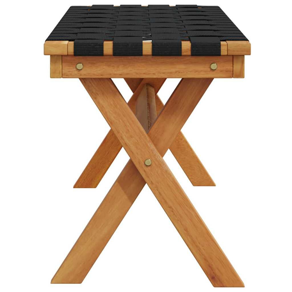 VidaXL Tuinbank Massief Acaciahout & Zwart - Nu 28% Korting!