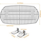 Onlyfire RVS Grillroosters - 28% Korting - Past op Weber Q200/Q2200