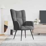 VidaXL Relaxstoel Fluweel Donkergrijs - 53% Korting!