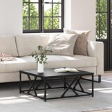 VidaXL Salontafel Zwart Eiken - 31% Korting - 70x70x30cm