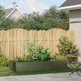 vidaXL Stalen Plantenbak - 200x80x40 cm - Olijfgroen - 34% Korting