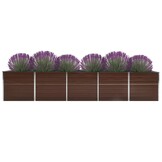 Verhoogde Plantenbak Staal Bruin 400x80x77cm - 34% Korting!