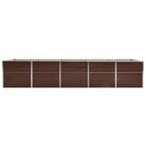 Verhoogde Plantenbak Staal Bruin 400x80x77cm - 34% Korting!