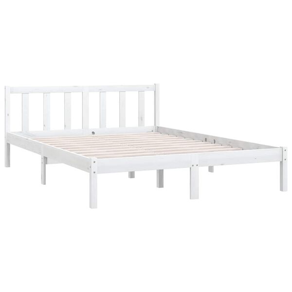 VidaXL Bedframe Grenenhout Wit (160x200cm) - 34% Korting!