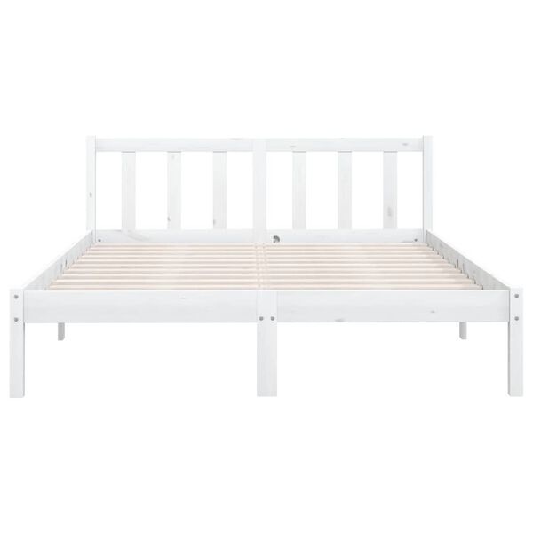 VidaXL Bedframe Grenenhout Wit (160x200cm) - 34% Korting!