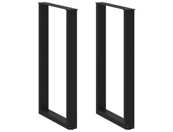 vidaXL Salontafelpoten U-vormig Staal Zwart - Nu 34% Korting!