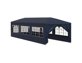 Retourtje: Blauwe Partytent 3x9m - 34% Korting!